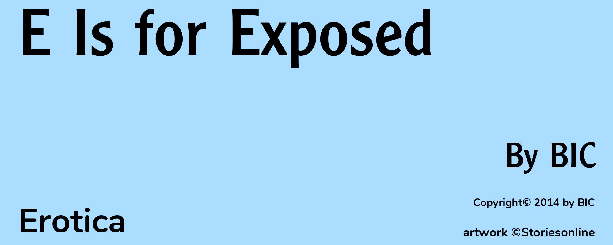 E Is for Exposed‏ - Cover