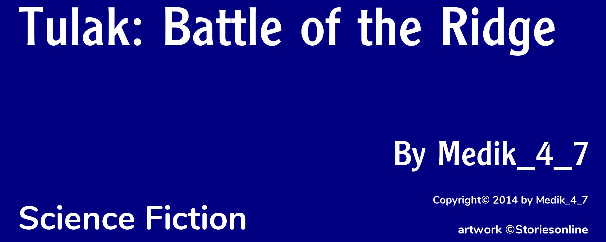 Tulak: Battle of the Ridge - Cover
