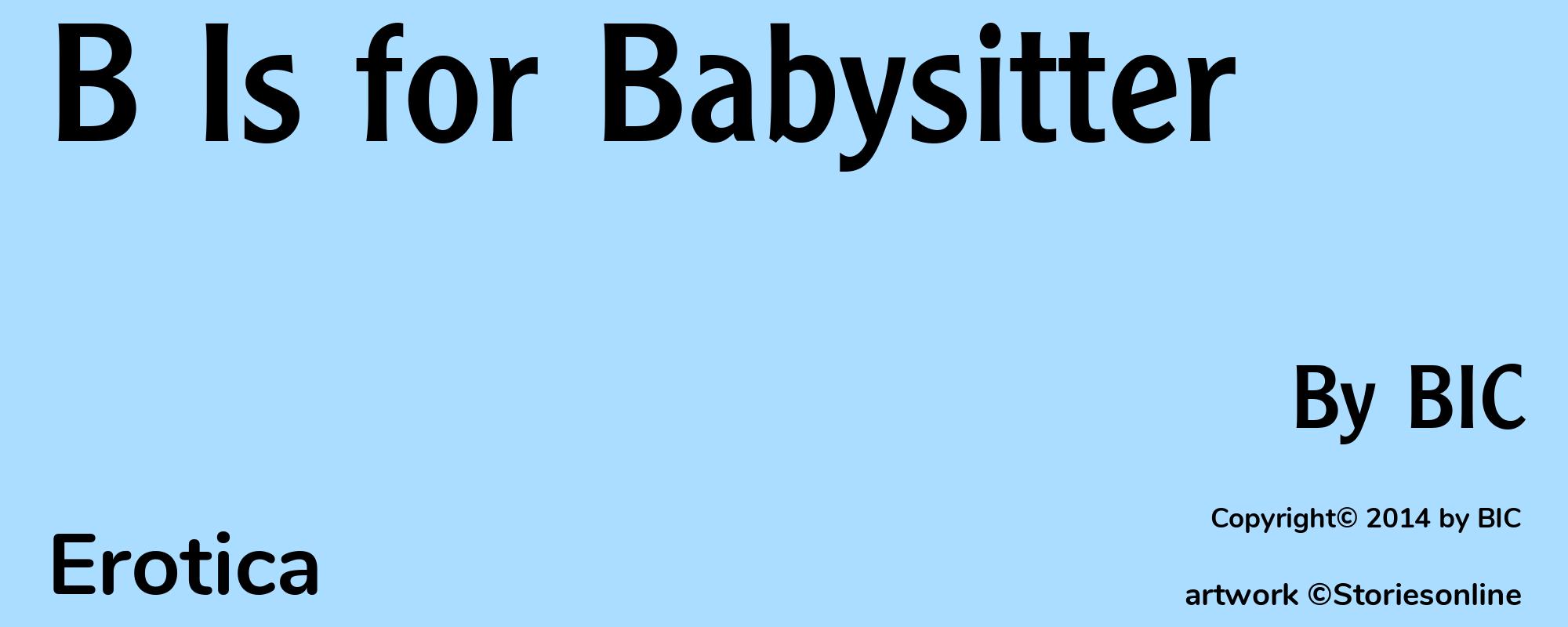 B Is for Babysitter - Cover