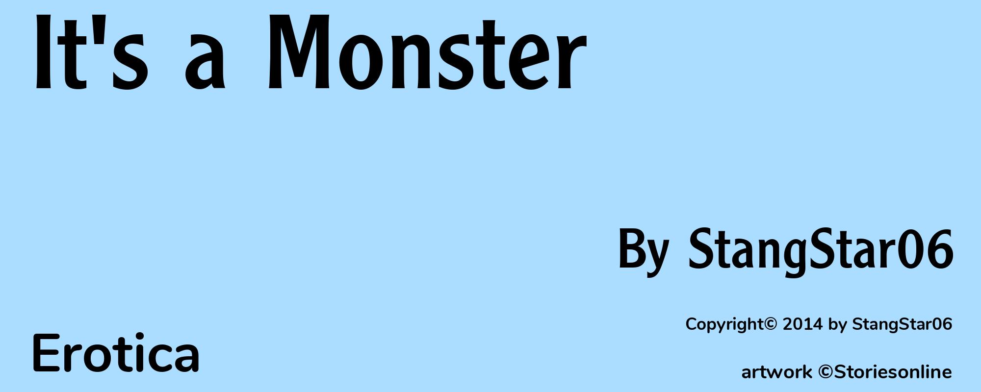 It's a Monster - Cover