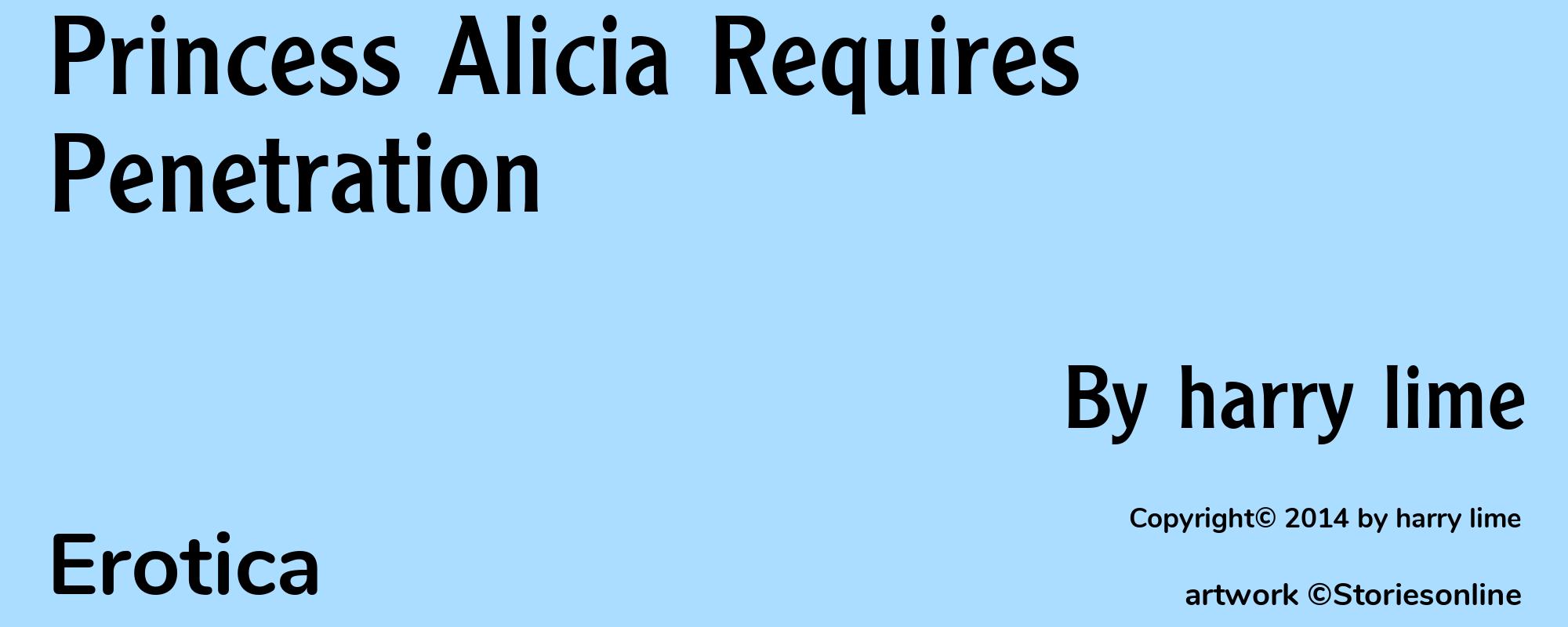Princess Alicia Requires Penetration - Cover