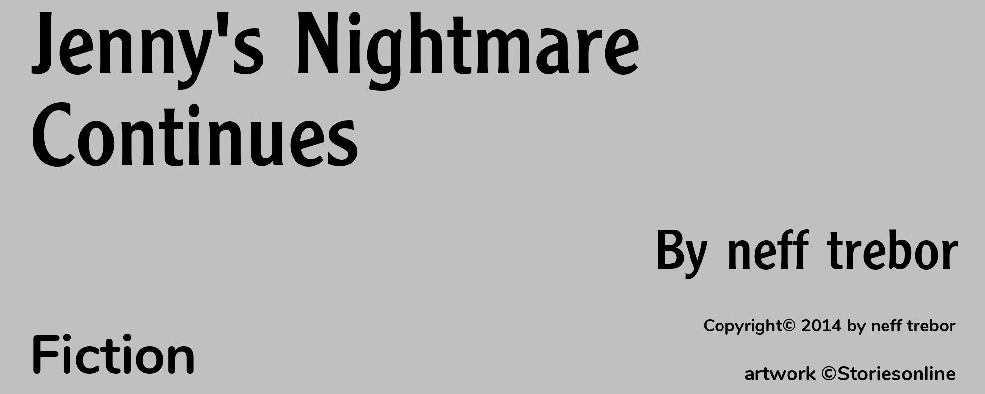 Jenny's Nightmare Continues - Cover