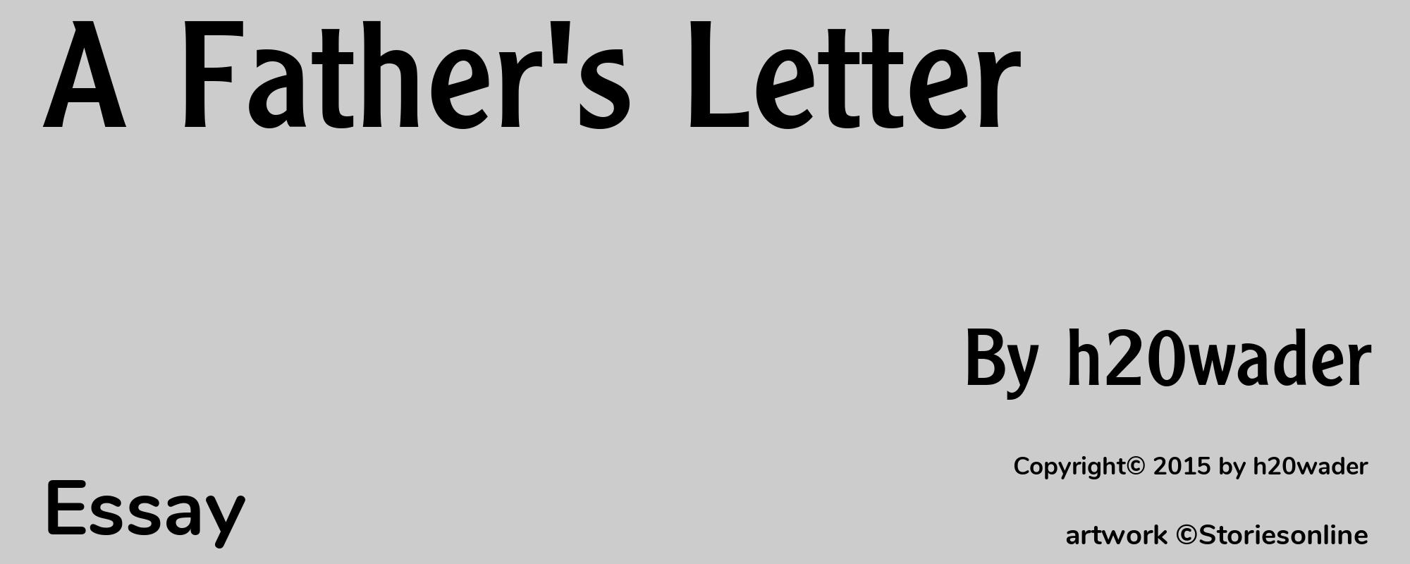 A Father's Letter - Cover