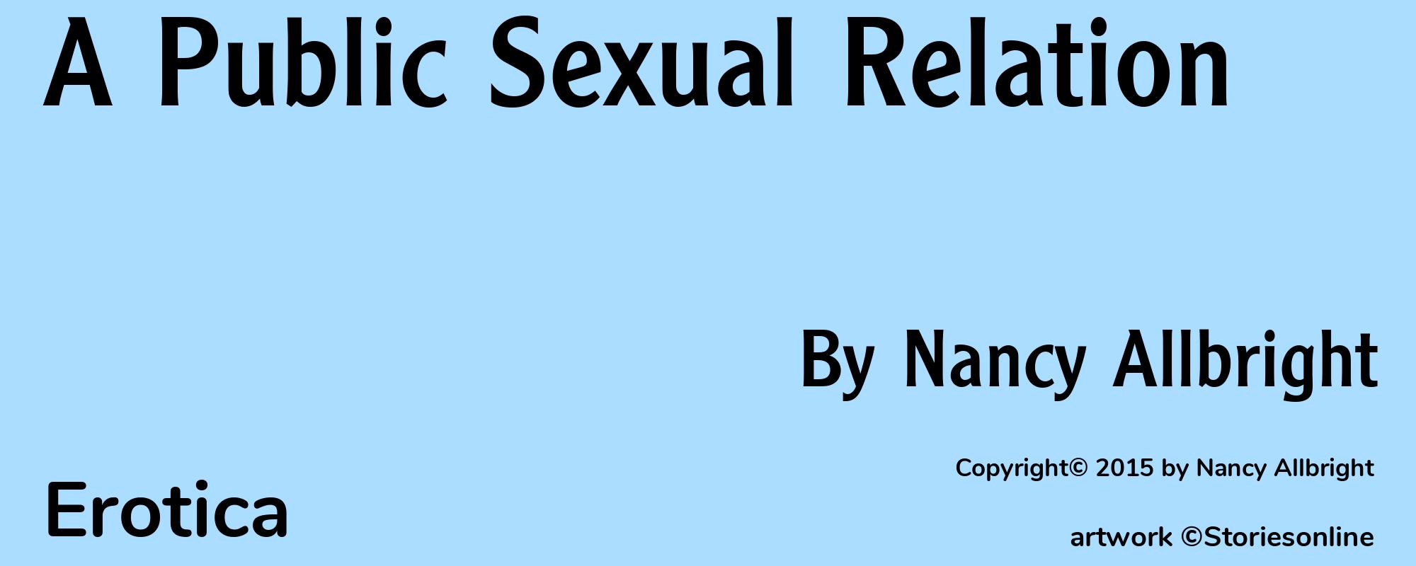 A Public Sexual Relation - Cover