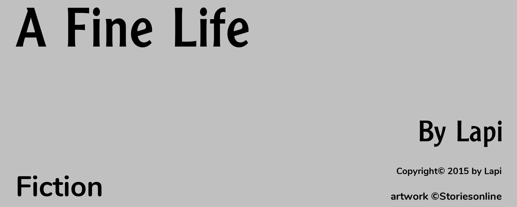 A Fine Life - Cover