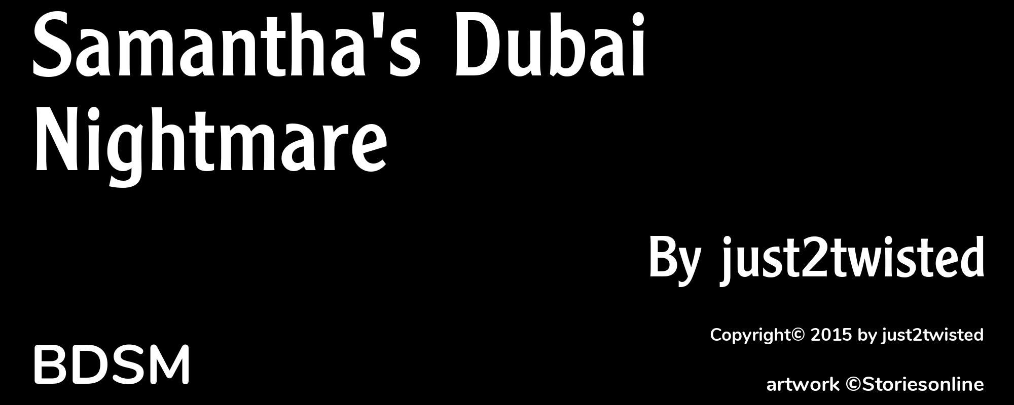 Samantha's Dubai Nightmare - Cover