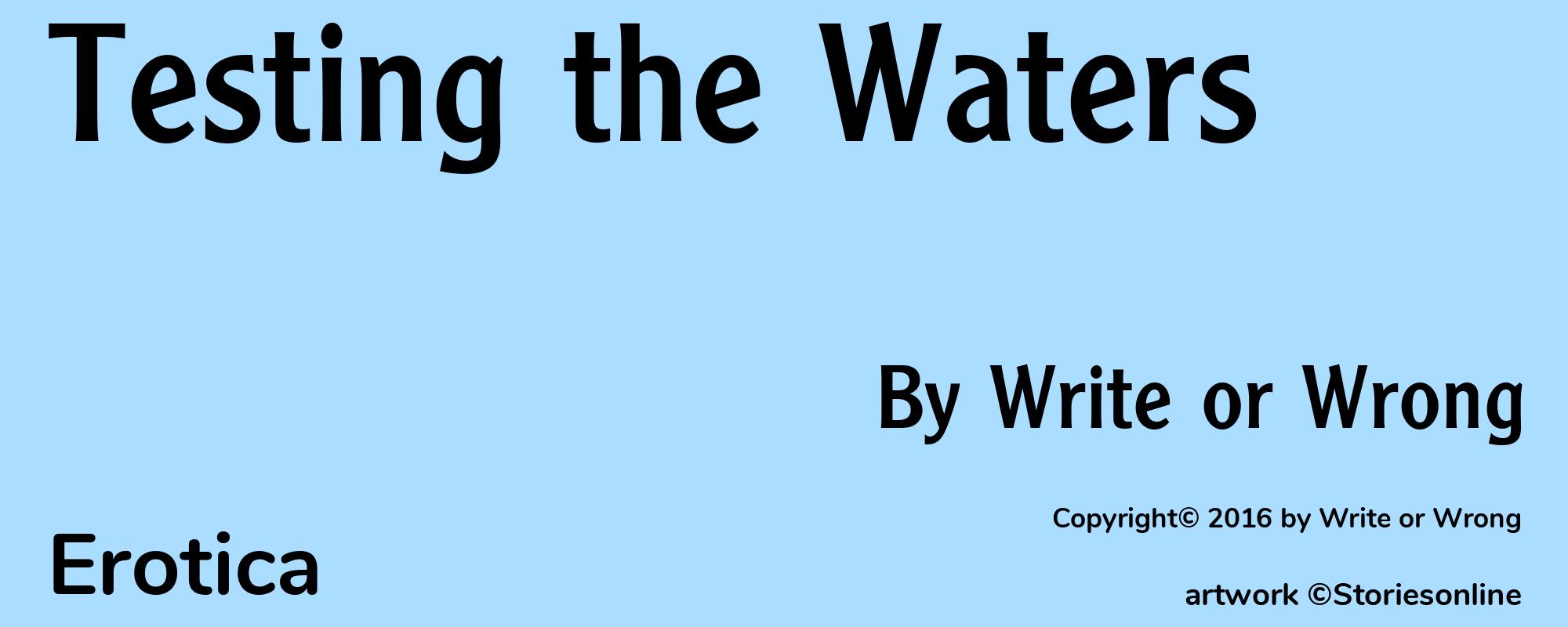 Testing the Waters - Cover