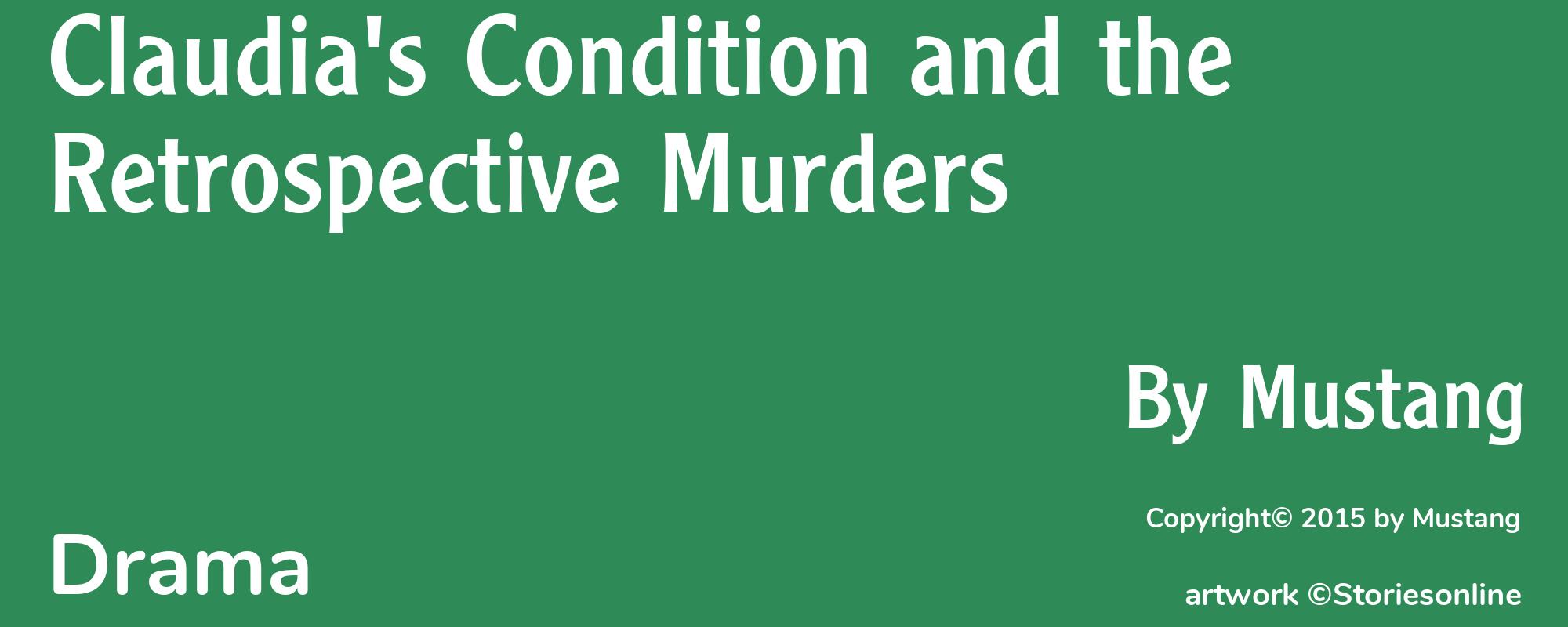 Claudia's Condition and the Retrospective Murders - Cover