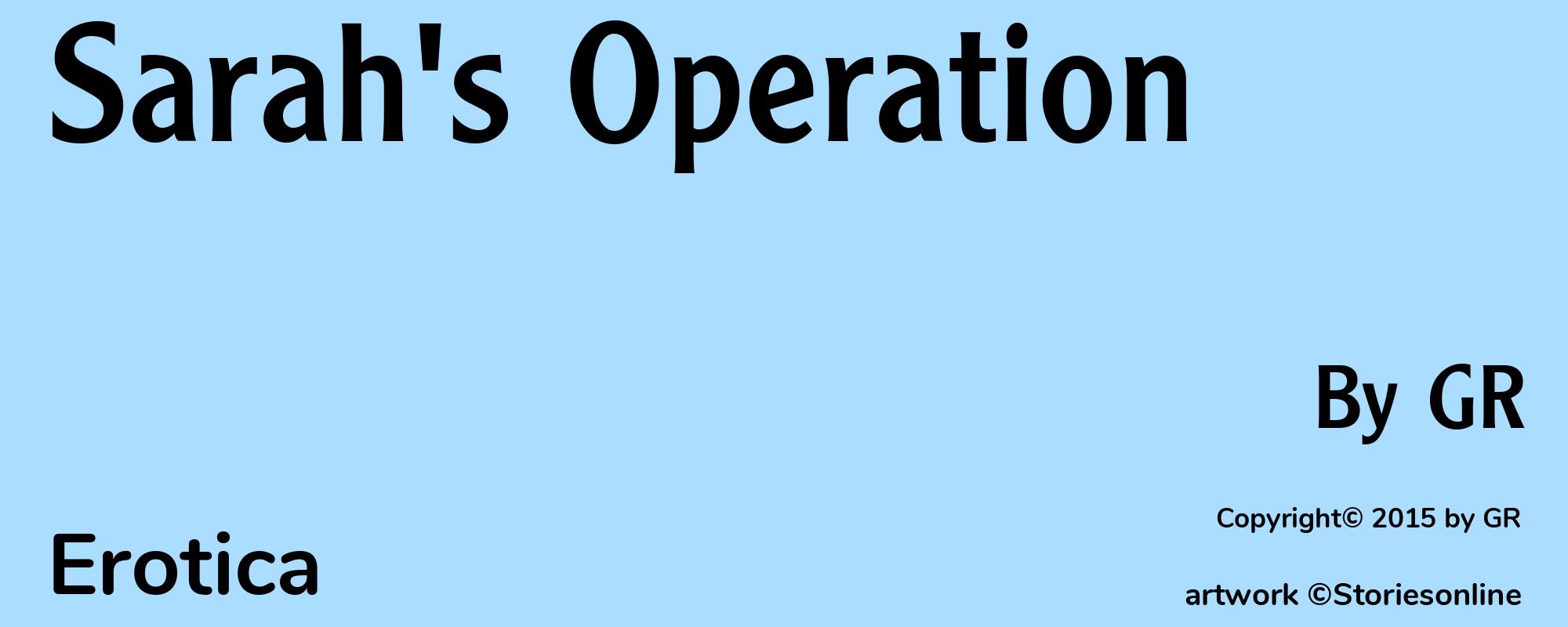 Sarah's Operation - Cover