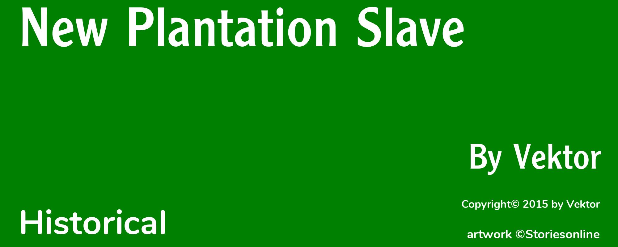 New Plantation Slave - Cover
