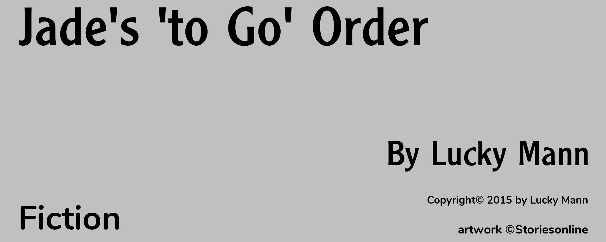 Jade's 'to Go' Order - Cover
