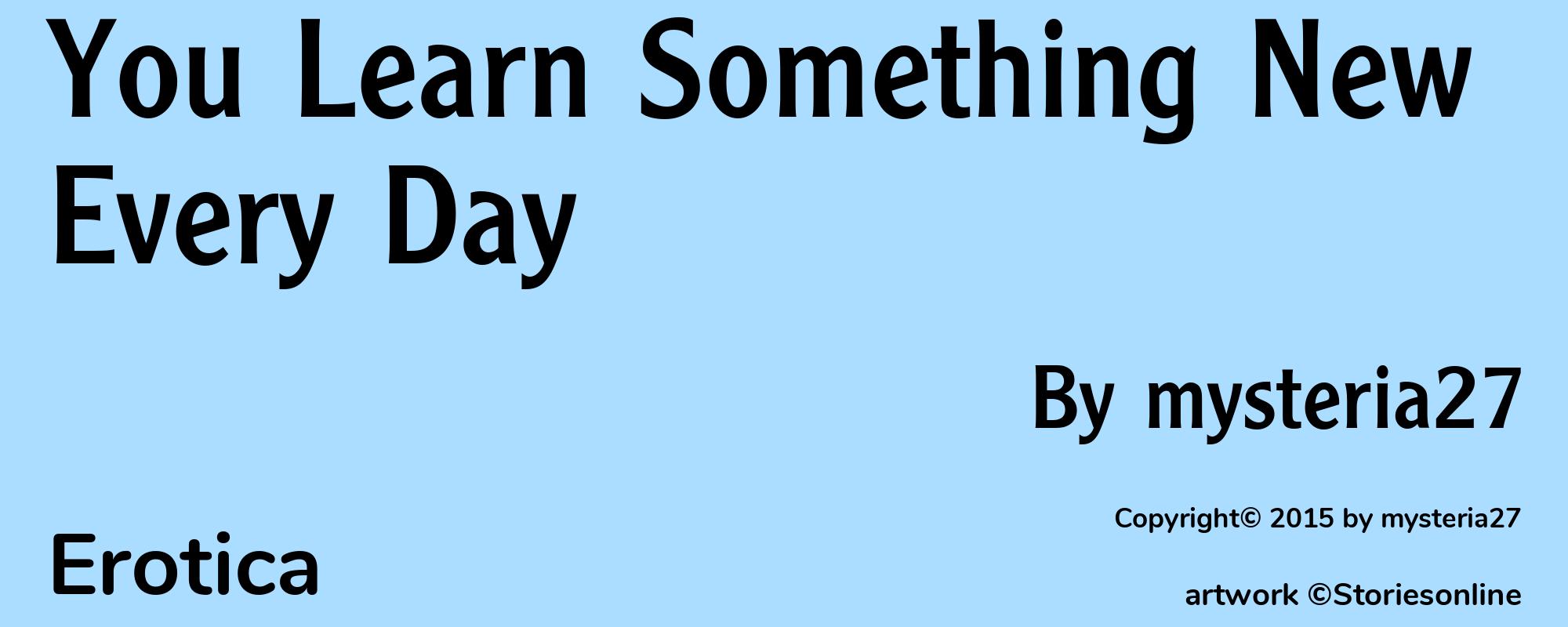 You Learn Something New Every Day - Cover