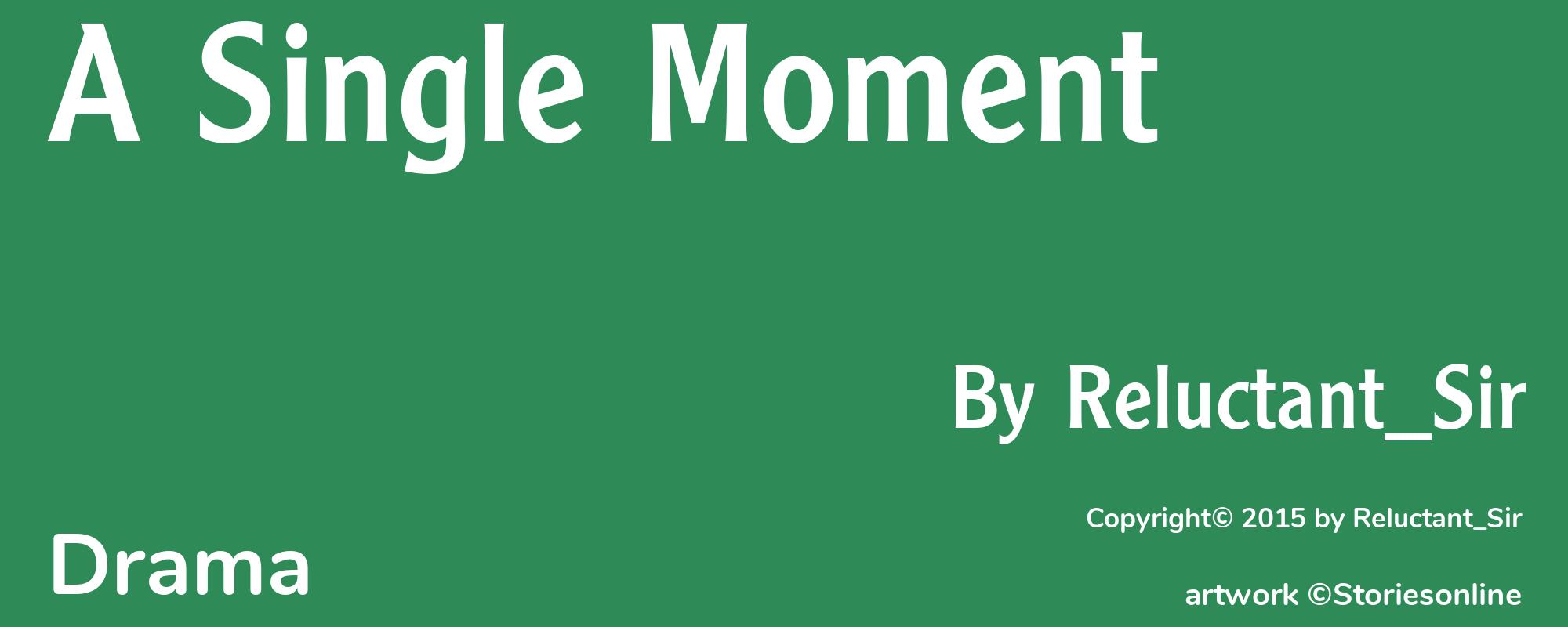 A Single Moment - Cover