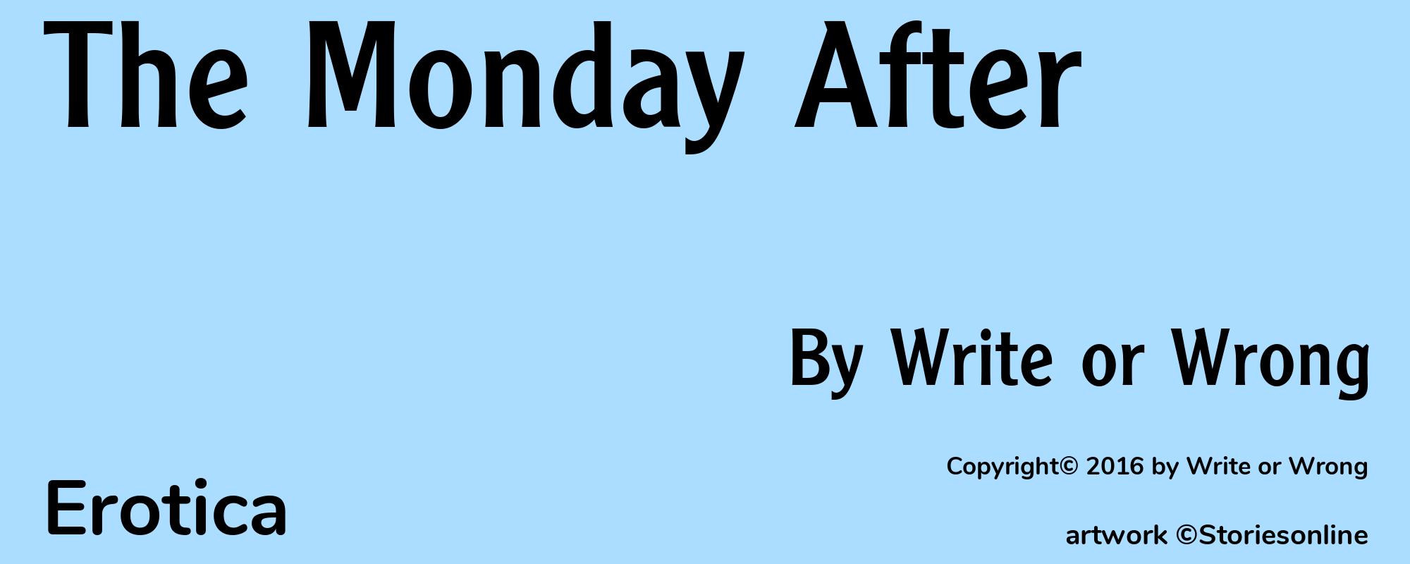 The Monday After - Cover