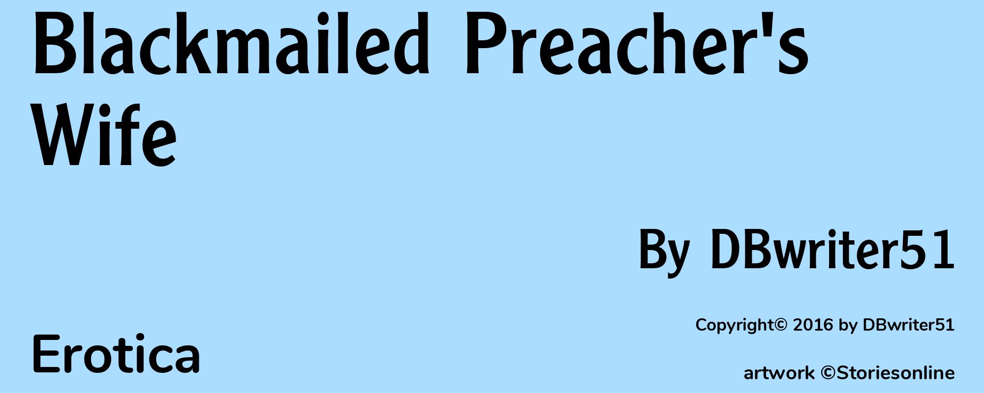 Blackmailed Preacher's Wife - Cover