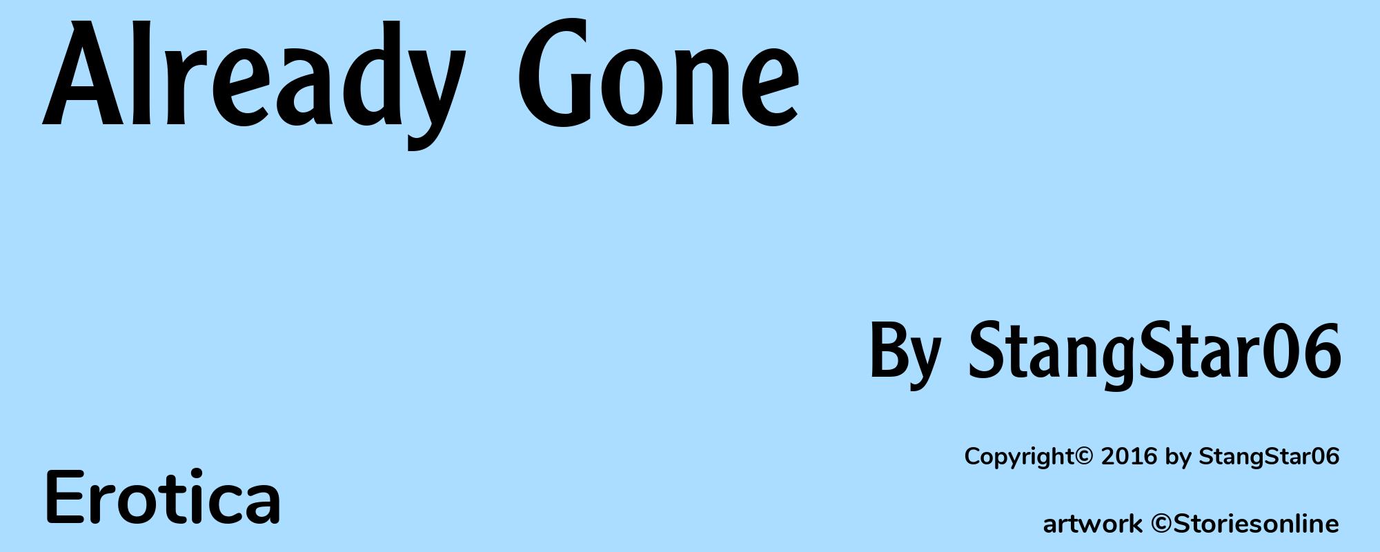 Already Gone - Cover