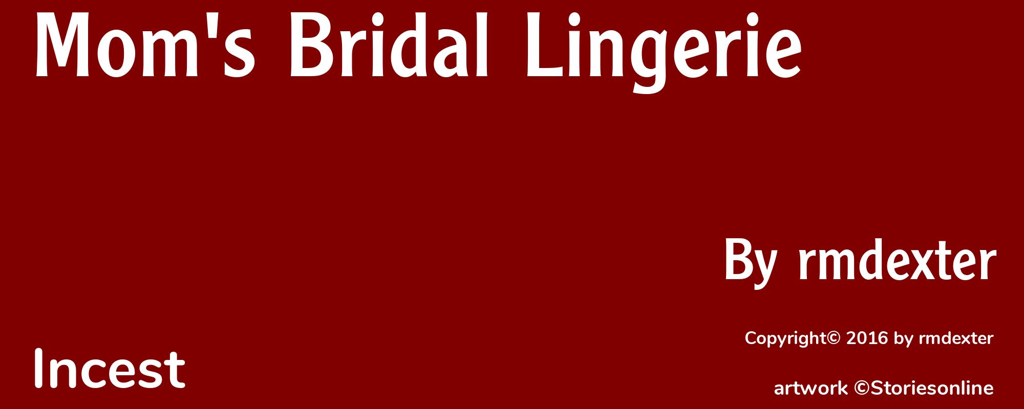 Mom's Bridal Lingerie - Cover