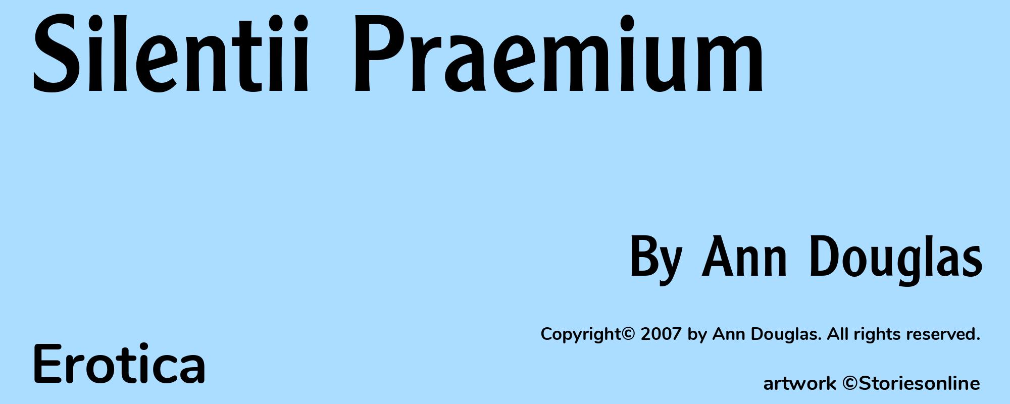 Silentii Praemium - Cover