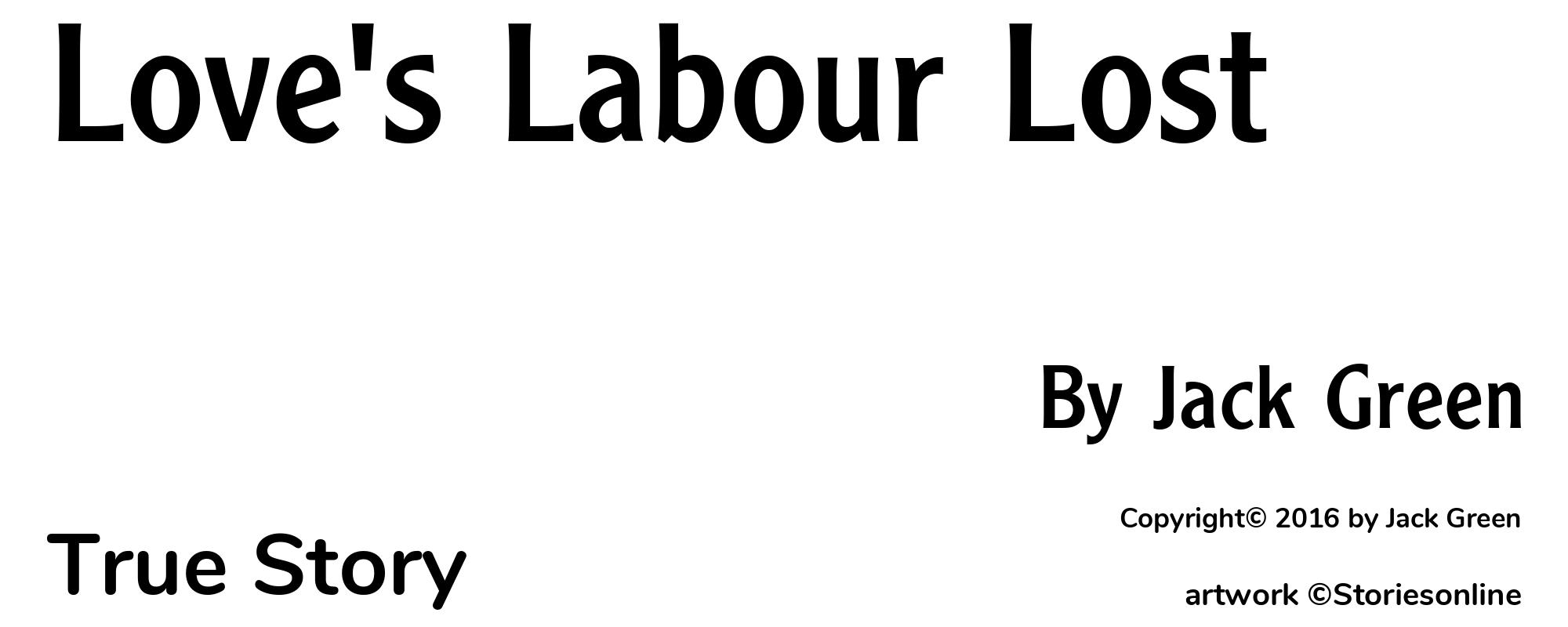 Love's Labour Lost - Cover