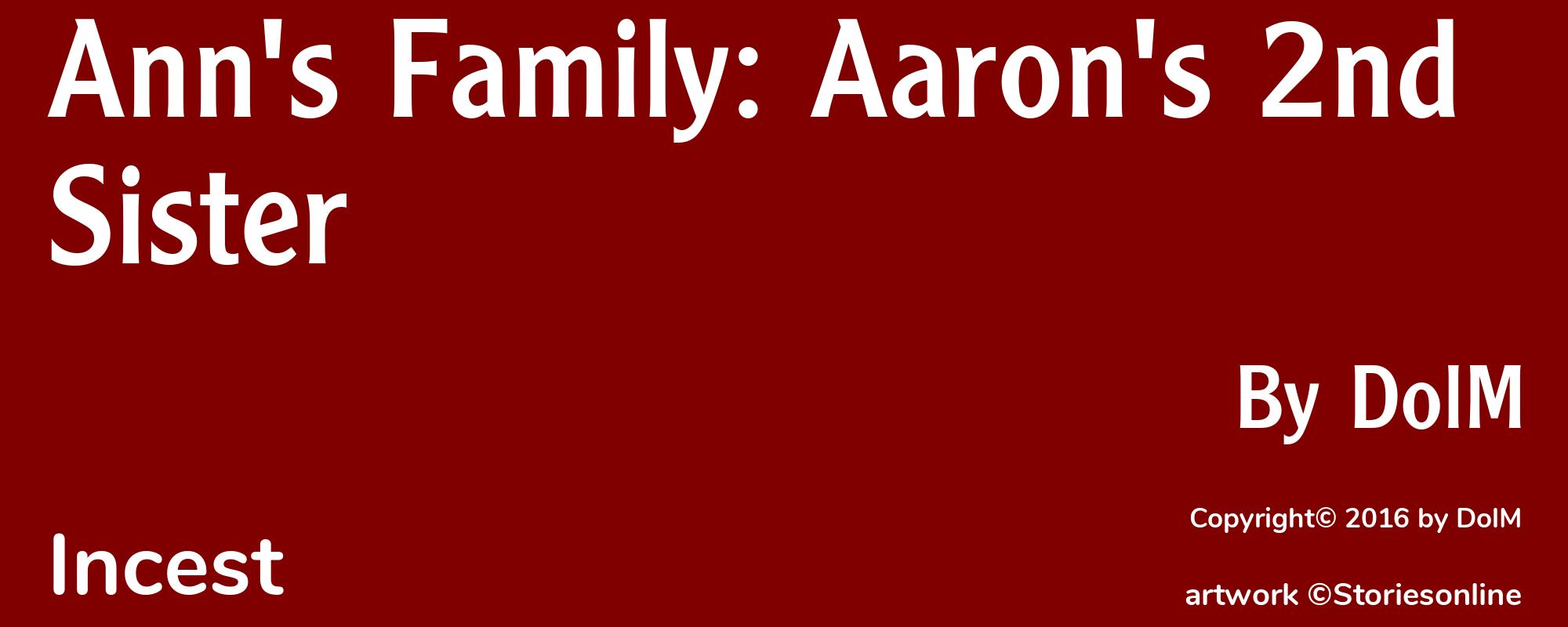 Ann's Family: Aaron's 2nd Sister - Cover