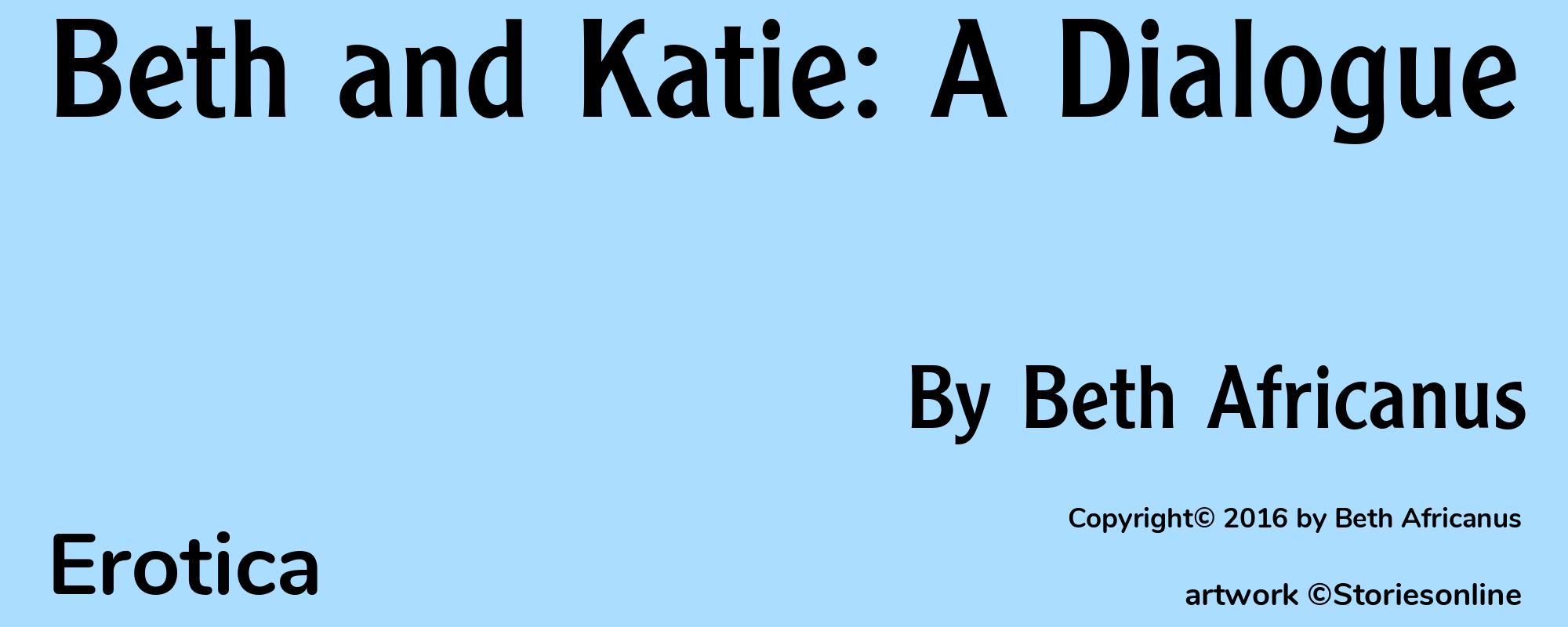 Beth and Katie: A Dialogue - Cover