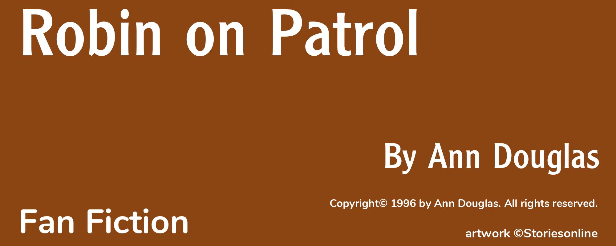 Robin on Patrol - Cover
