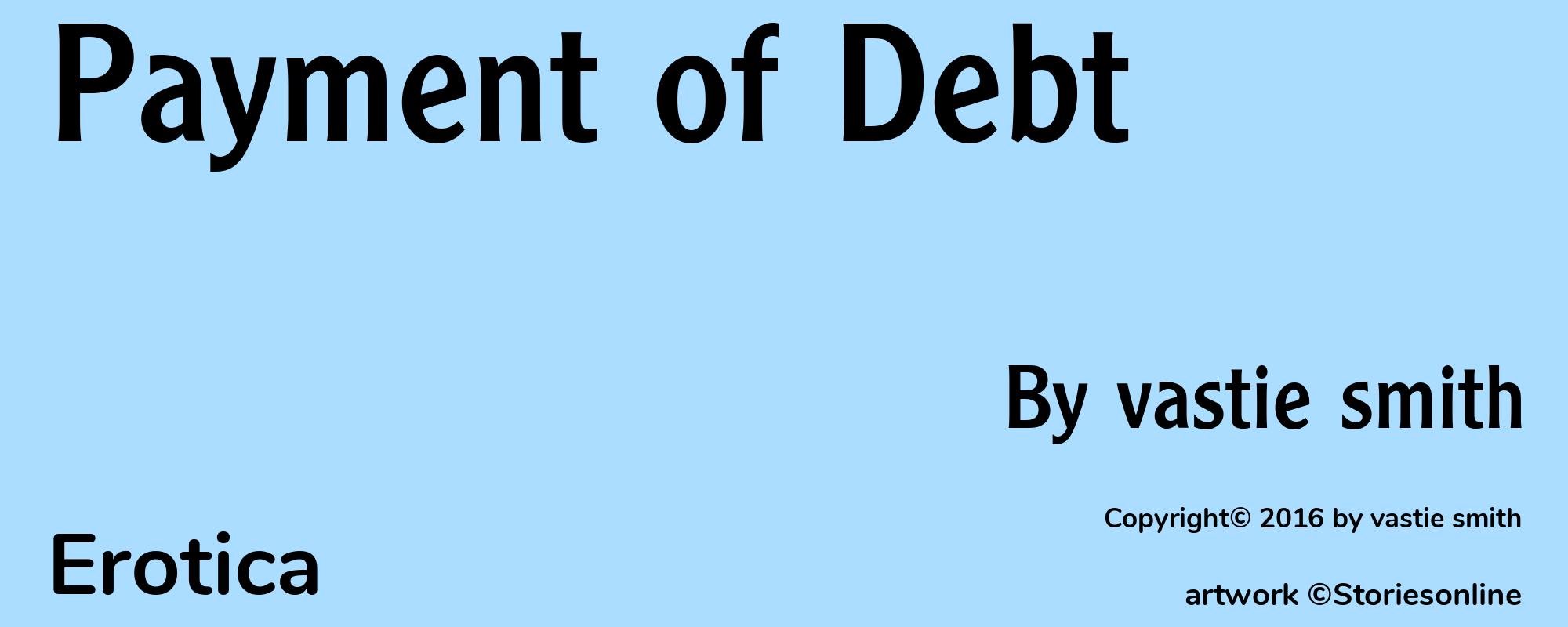 Payment of Debt - Cover