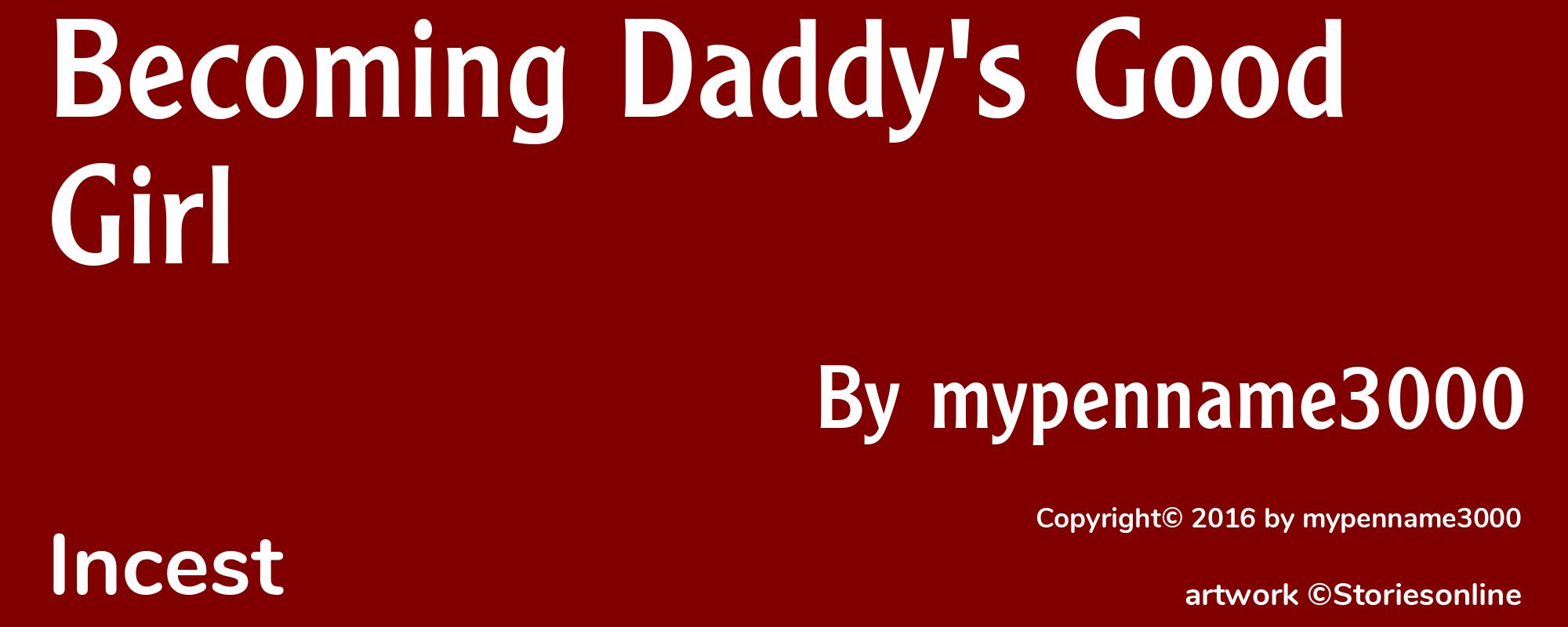 Becoming Daddy's Good Girl - Cover