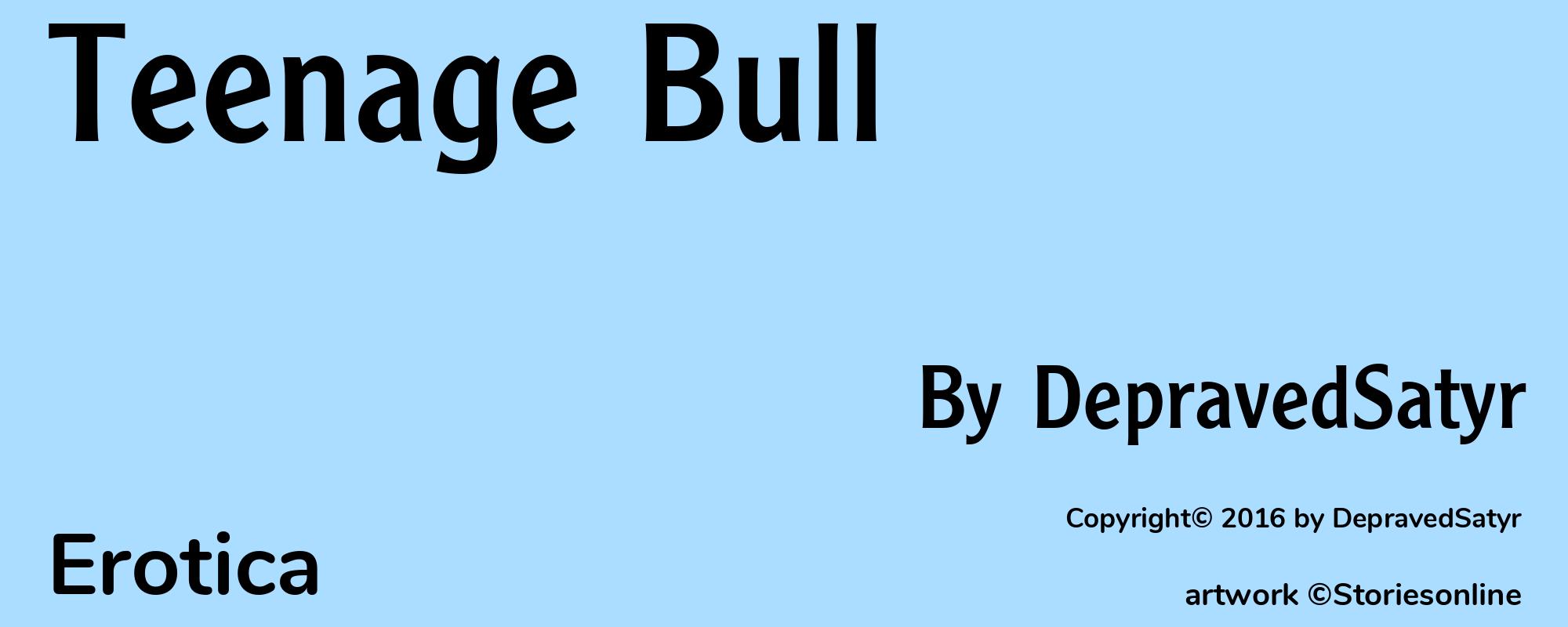 Teenage Bull - Cover