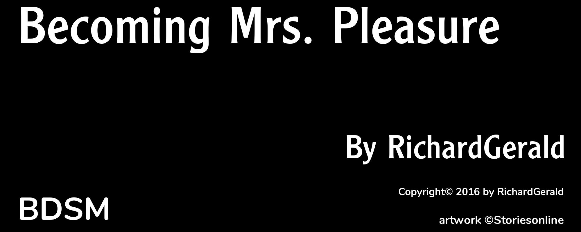Becoming Mrs. Pleasure - Cover