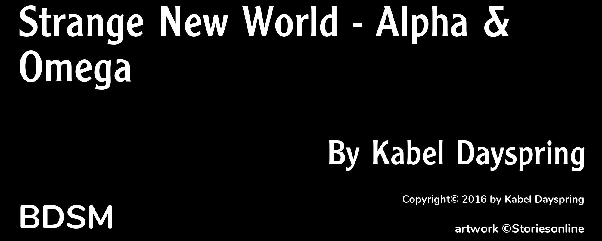 Strange New World - Alpha & Omega - Cover