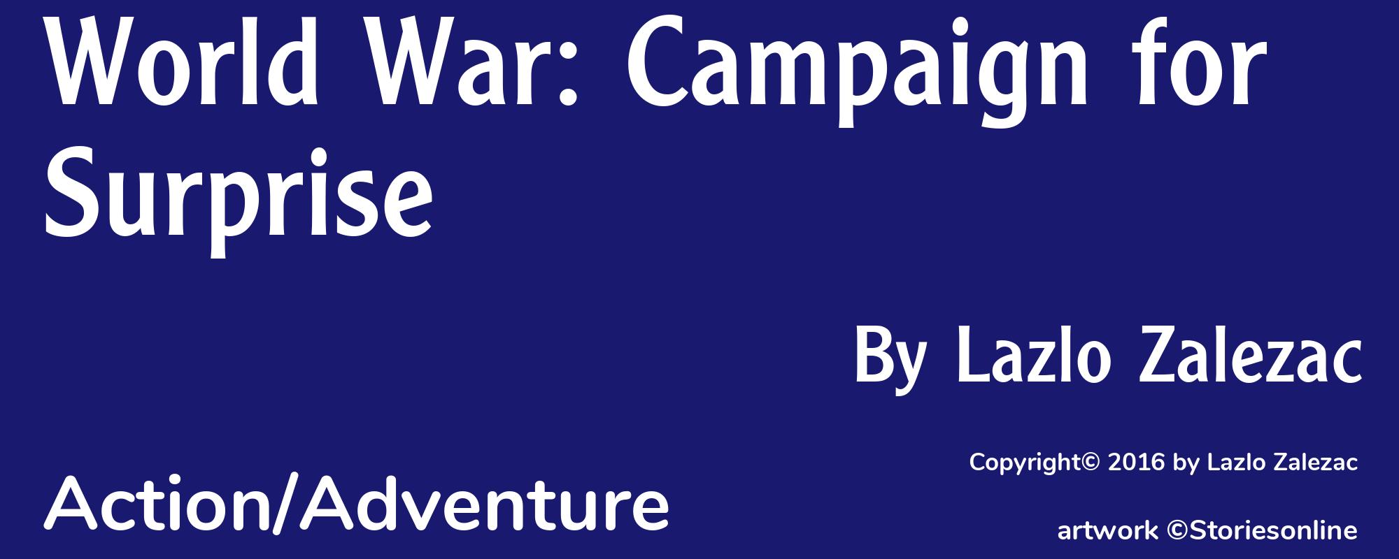 World War: Campaign for Surprise - Cover