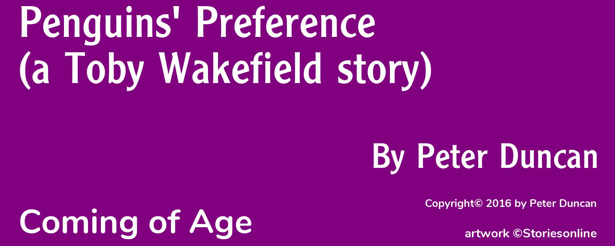 Penguins' Preference (a Toby Wakefield story) - Cover