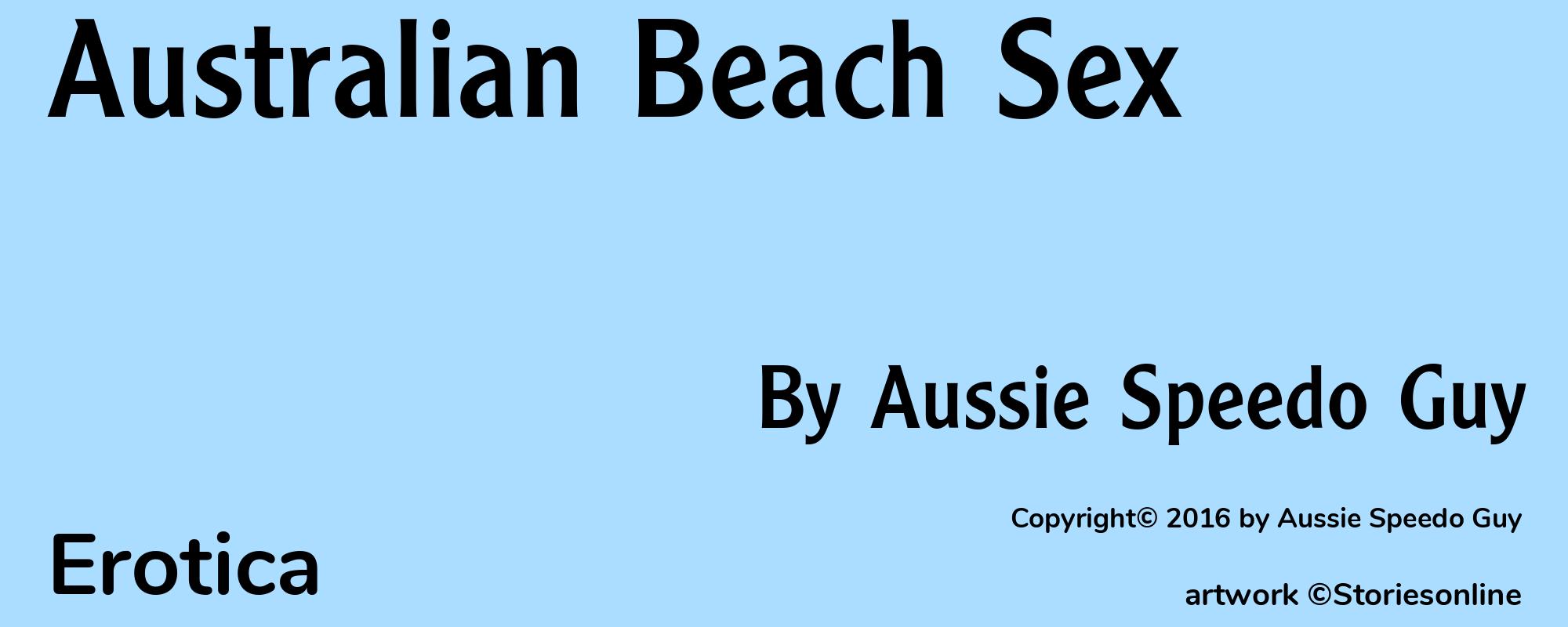 Australian Beach Sex - Cover