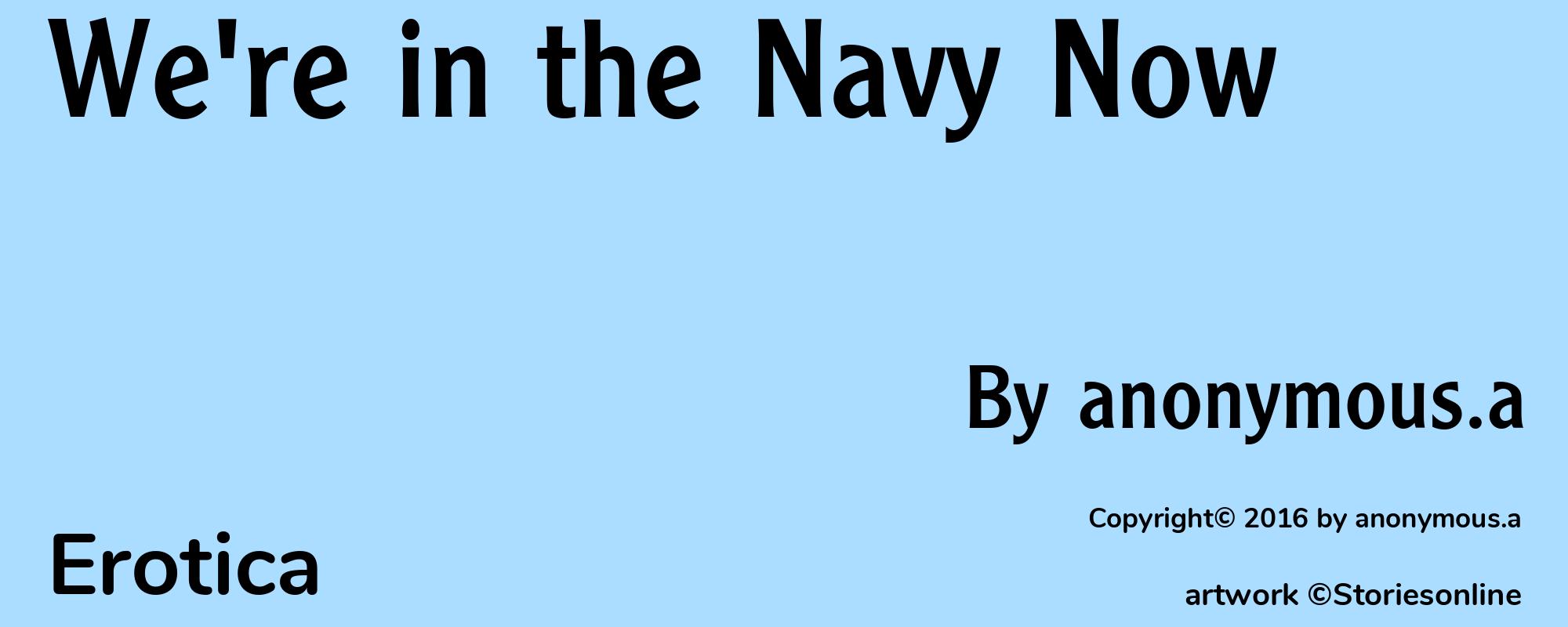 We're in the Navy Now - Cover