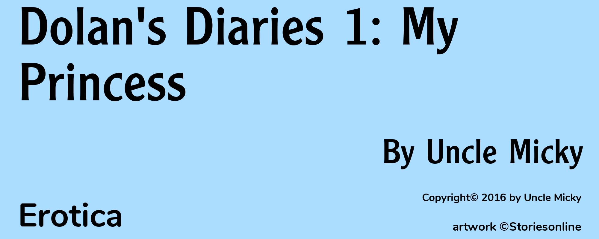 Dolan's Diaries 1: My Princess - Cover
