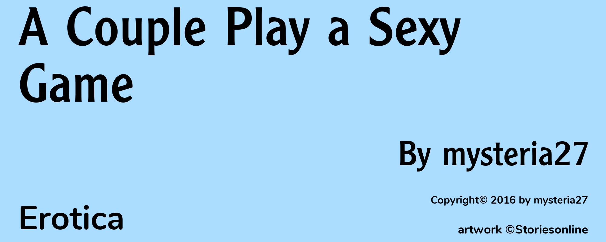 A Couple Play a Sexy Game - Cover