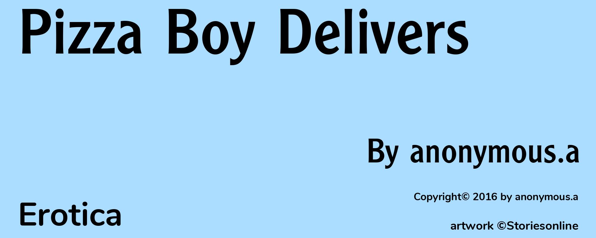 Pizza Boy Delivers - Cover
