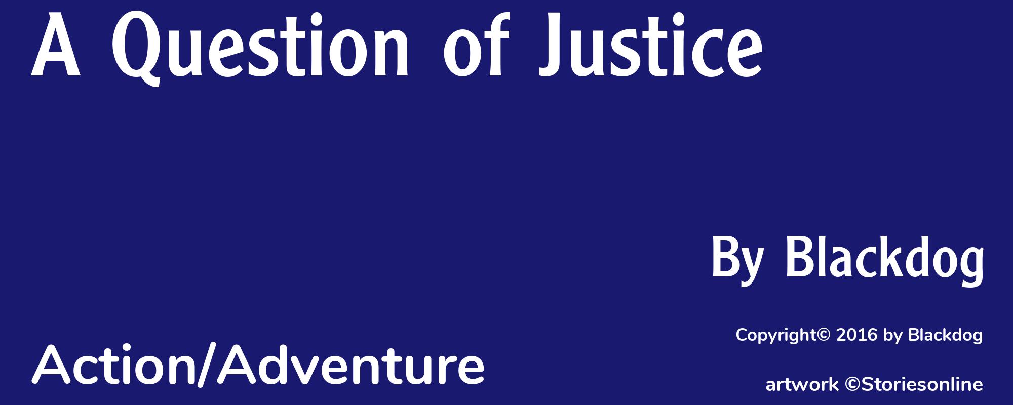 A Question of Justice - Cover