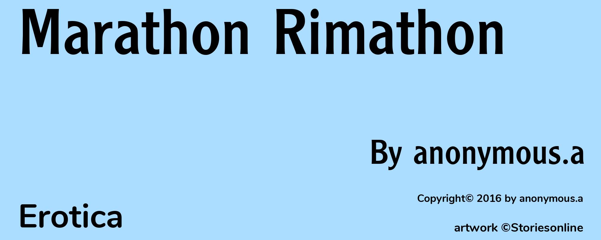 Marathon Rimathon - Cover