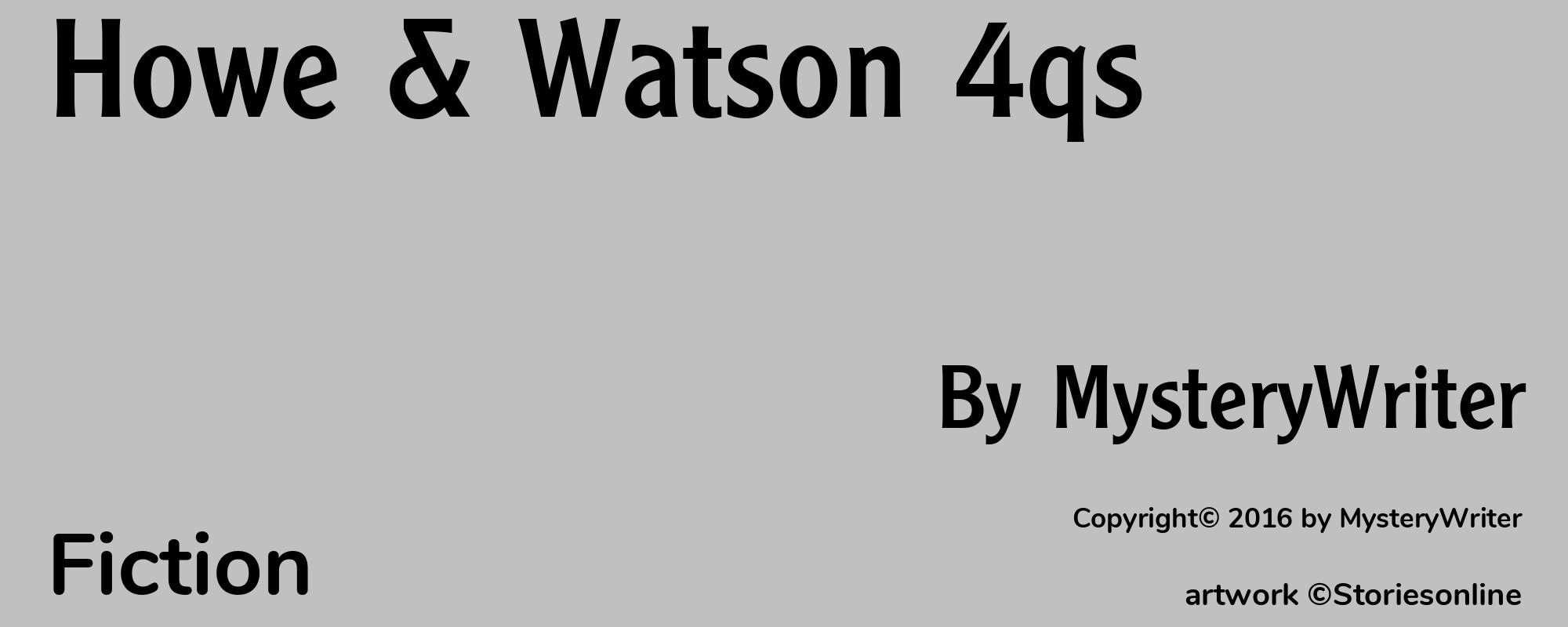 Howe & Watson 4qs - Cover