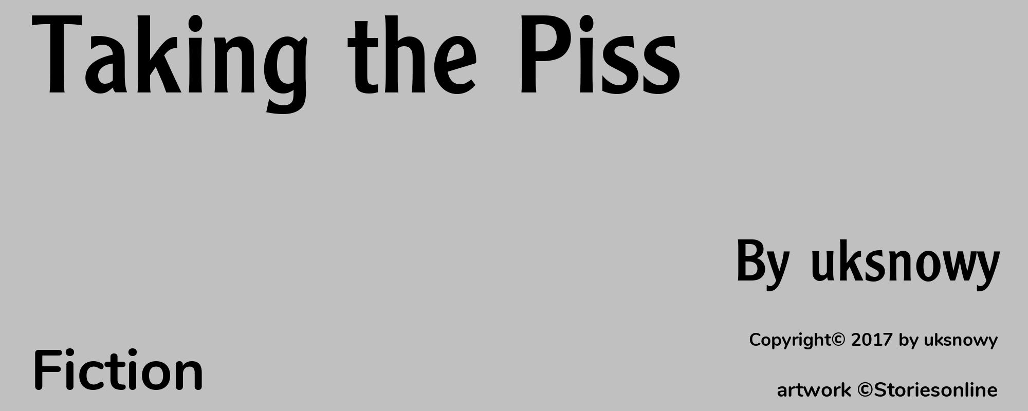 Taking the Piss - Cover