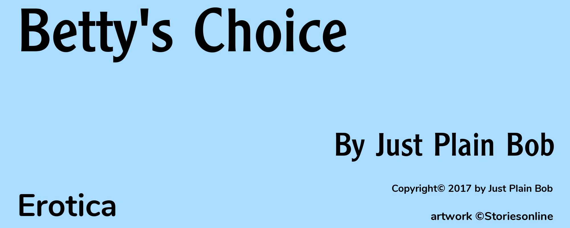 Betty's Choice - Cover