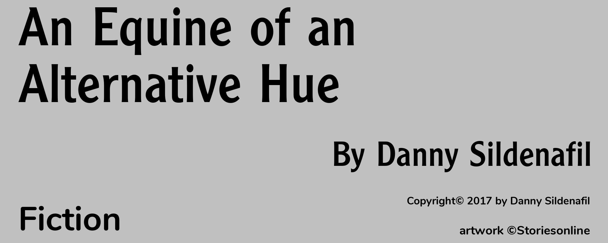 An Equine of an Alternative Hue - Cover