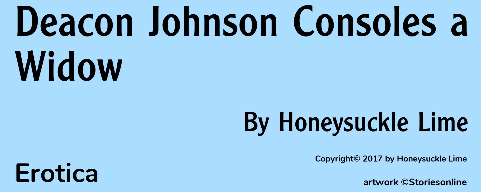 Deacon Johnson Consoles a Widow - Cover
