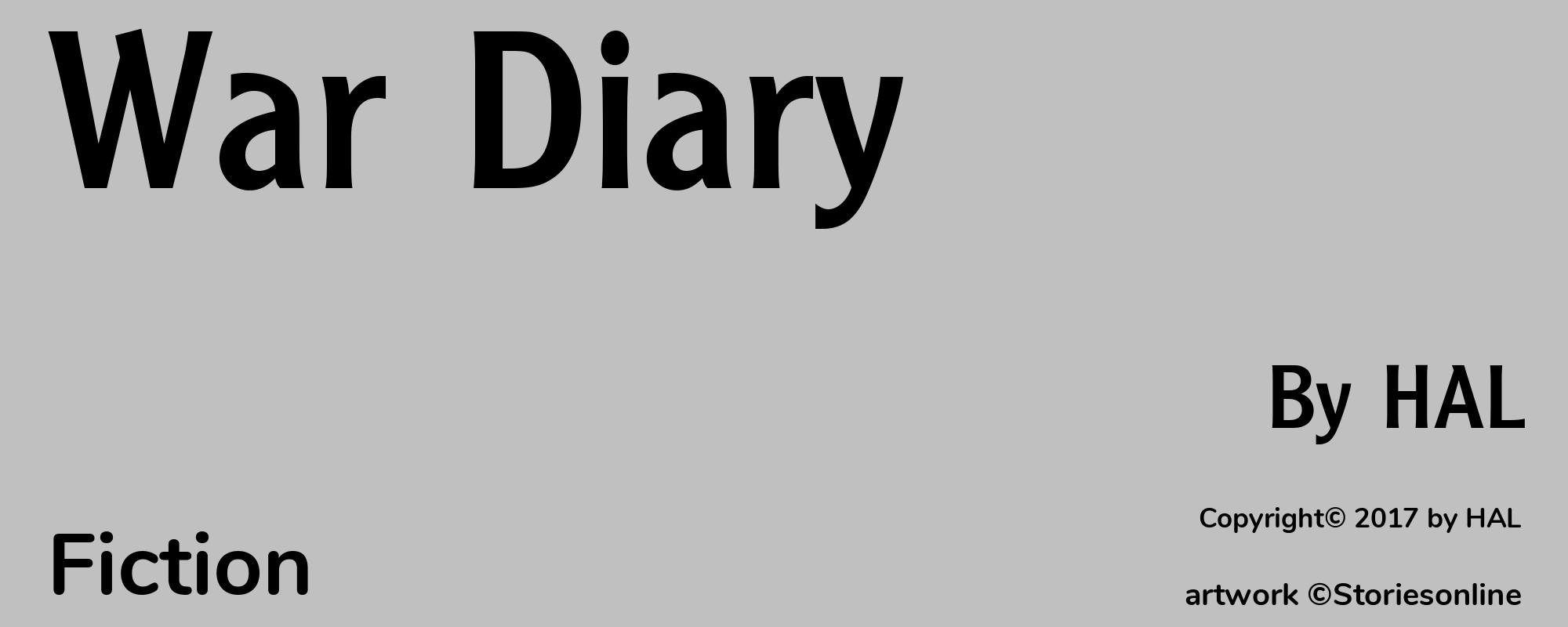 War Diary - Cover