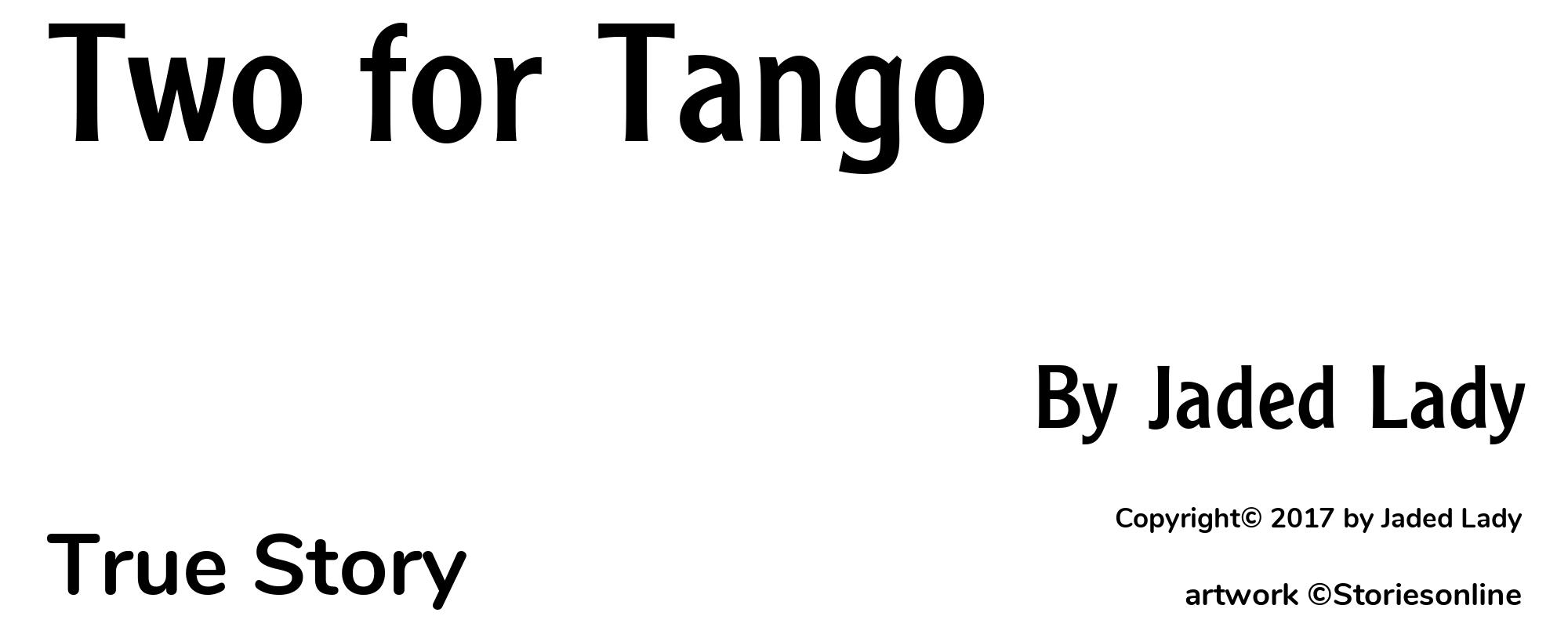 Two for Tango - Cover