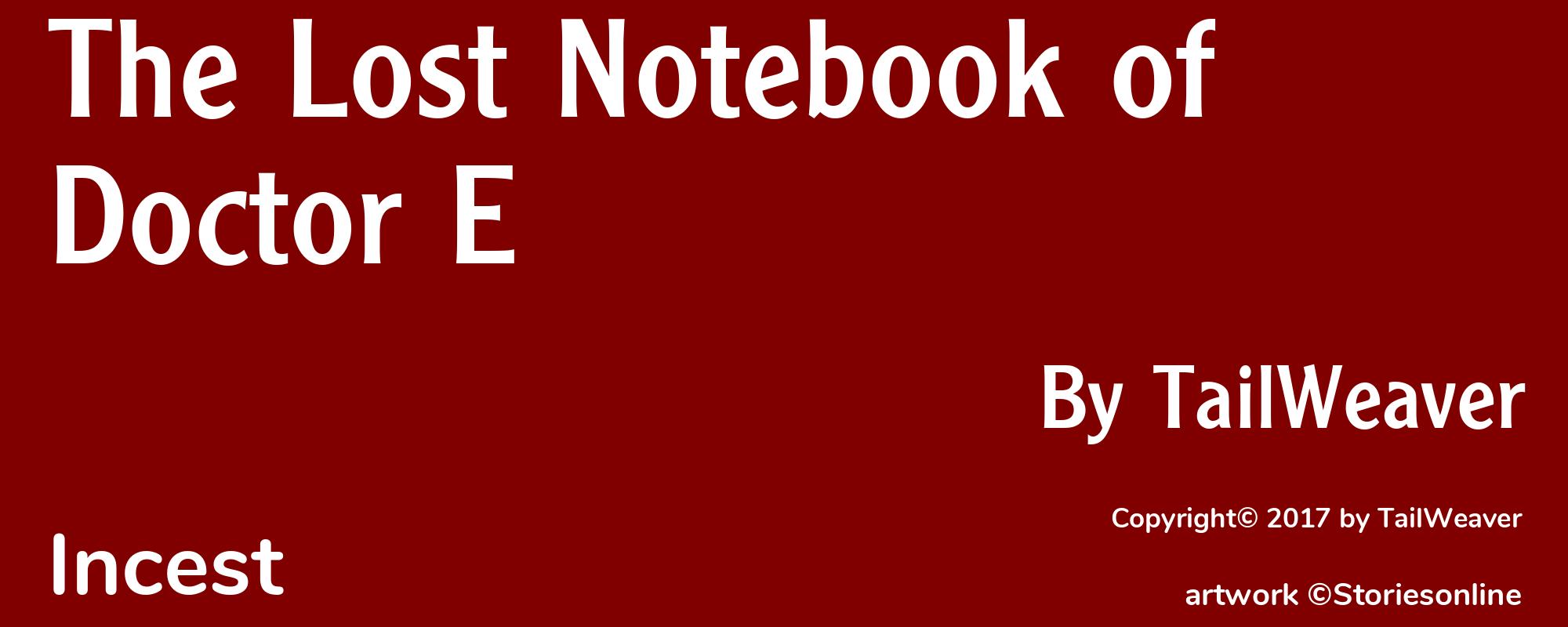 The Lost Notebook of Doctor E - Cover