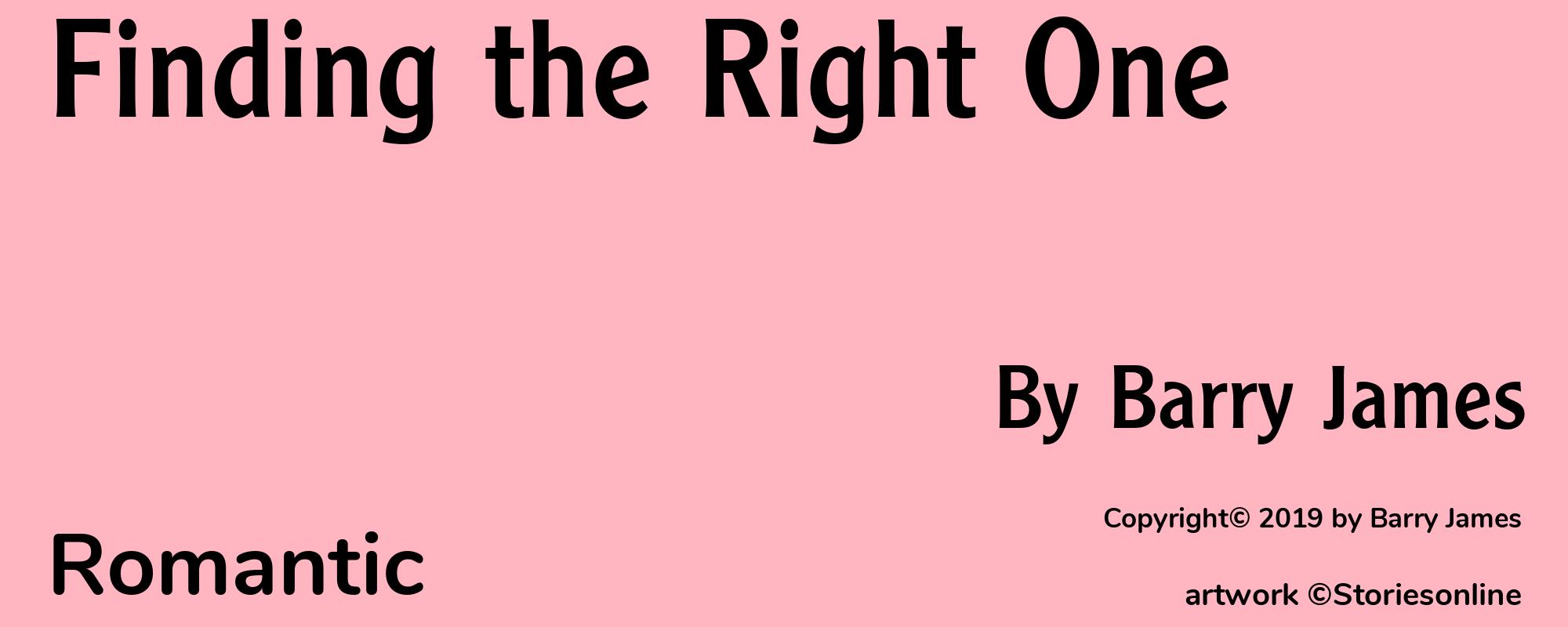 Finding the Right One - Cover
