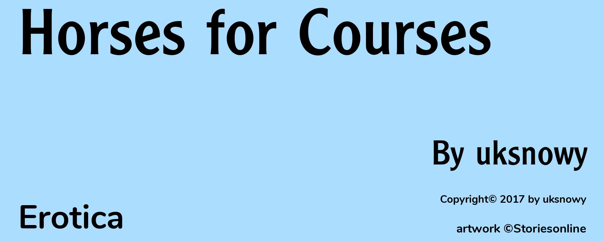 Horses for Courses - Cover